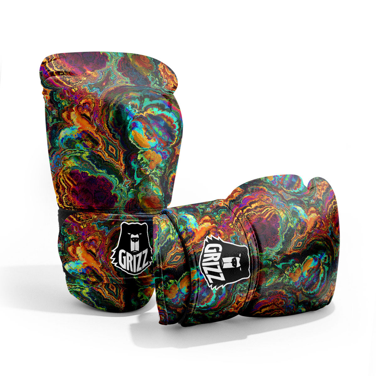 Fractal Psychedelic Print Pattern Pro Boxing Glove