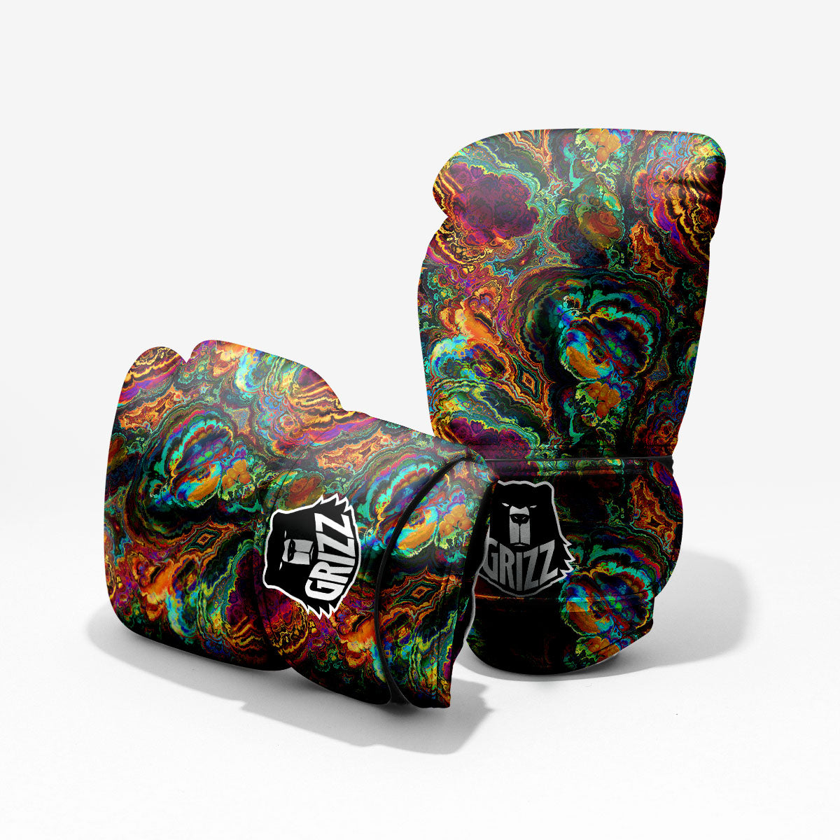 Fractal Psychedelic Print Pattern Pro Boxing Glove
