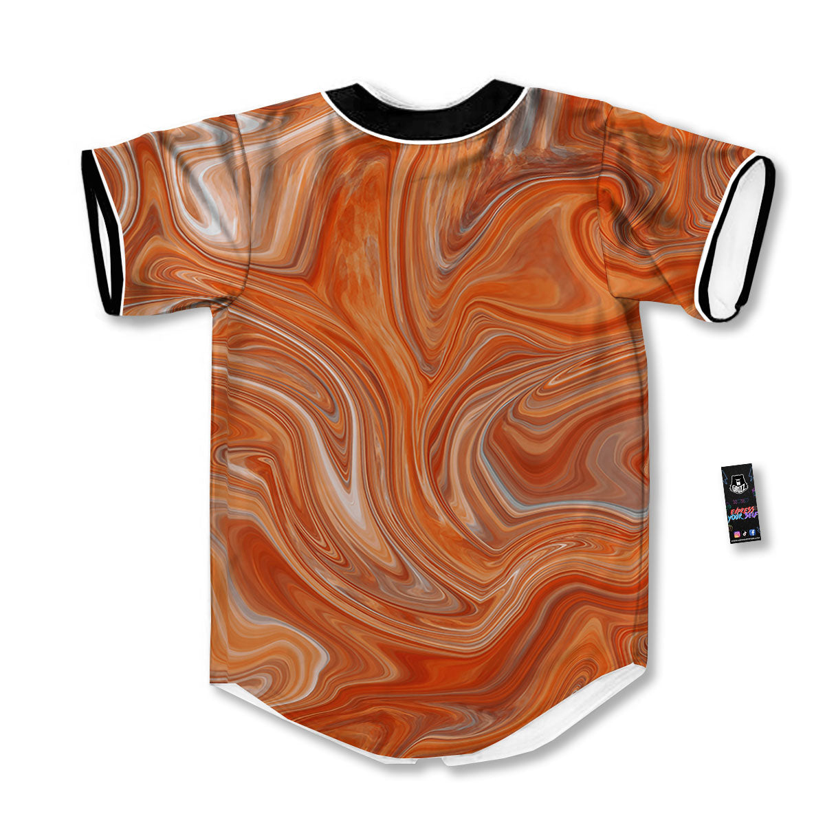 Fractal Psychedelic Trippy Print Baseball Jersey-grizzshop