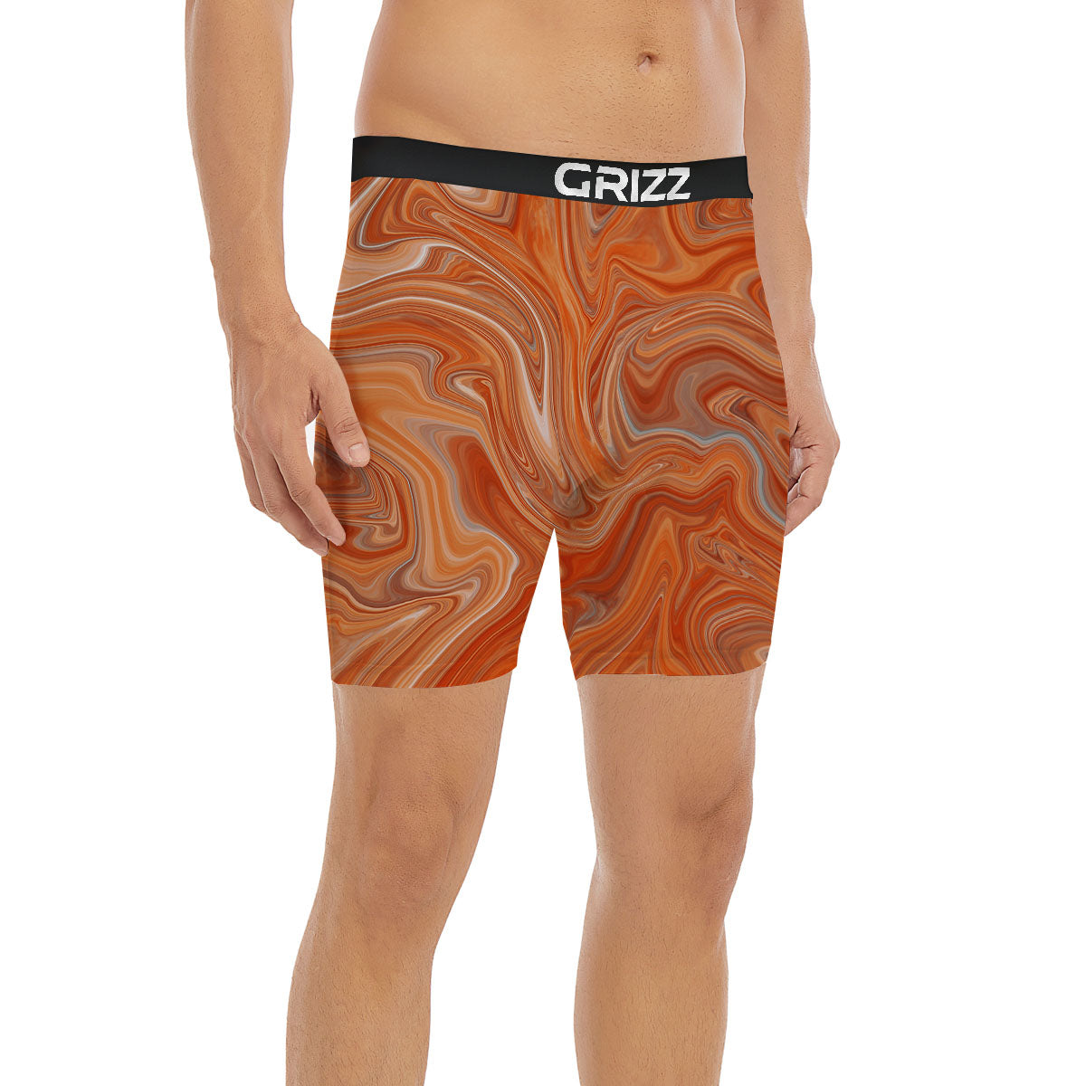 Fractal Psychedelic Trippy Print Boxer Briefs-grizzshop
