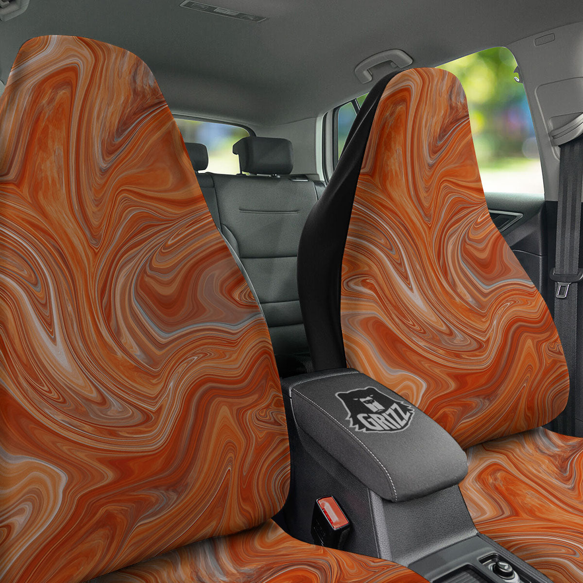 Fractal Psychedelic Trippy Print Car Seat Covers-grizzshop