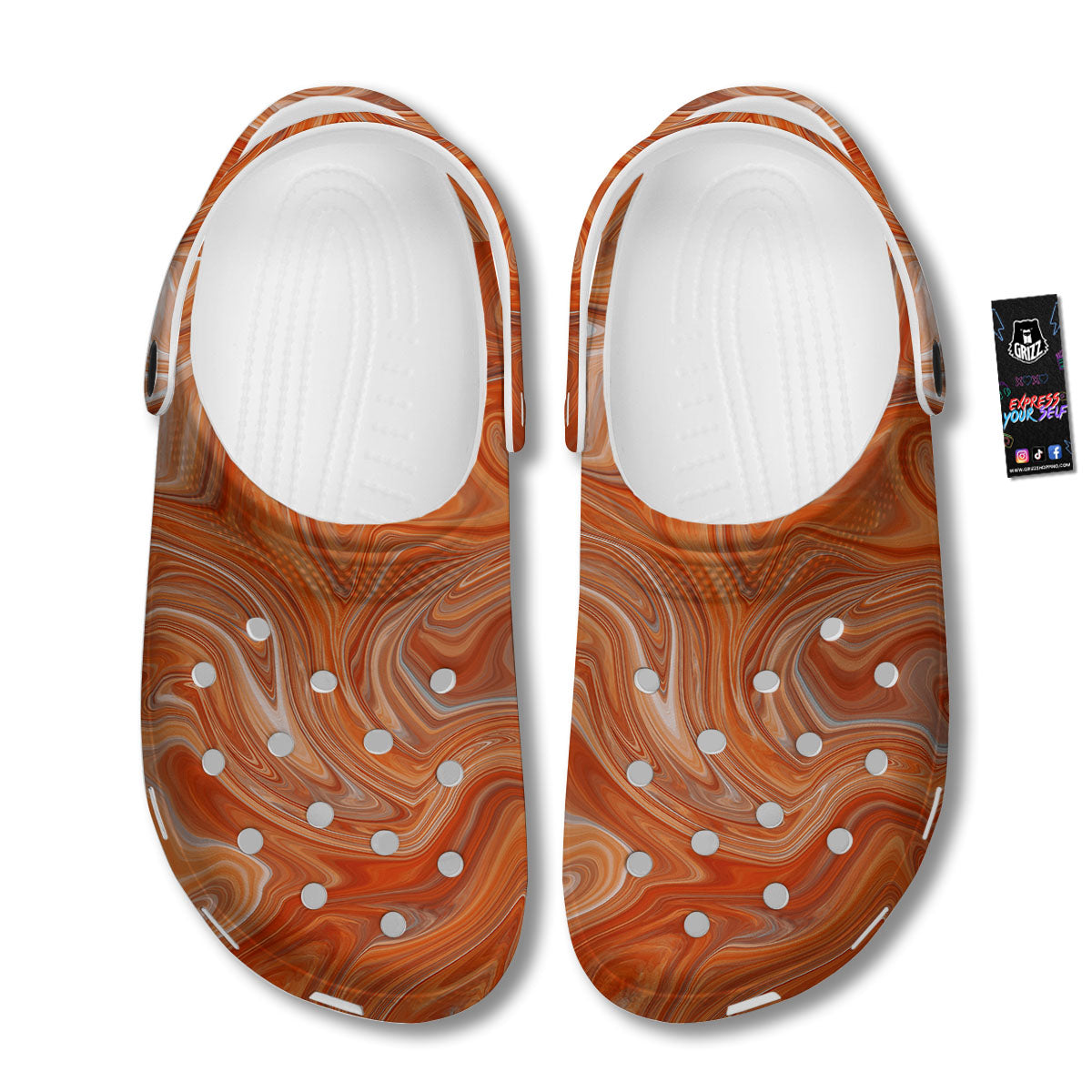 Fractal Psychedelic Trippy Print Clog-grizzshop