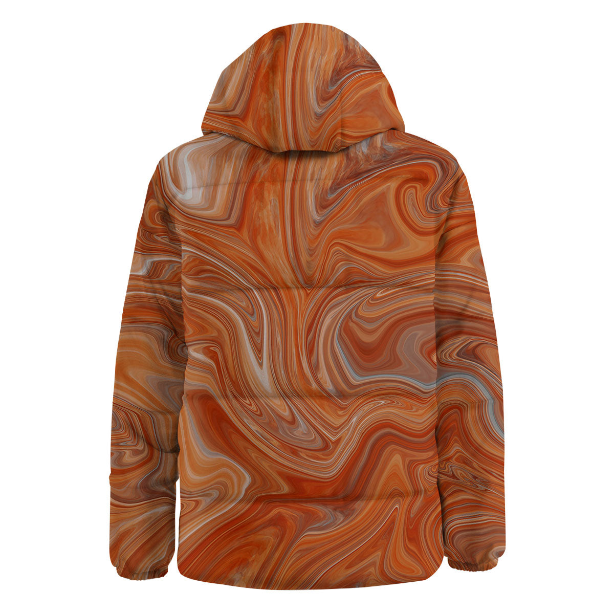 Fractal Psychedelic Trippy Print Down Jacket-grizzshop