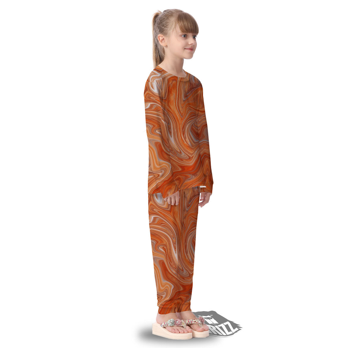 Fractal Psychedelic Trippy Print Kid's Pajamas-grizzshop