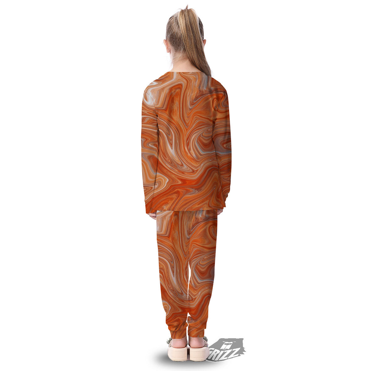 Fractal Psychedelic Trippy Print Kid's Pajamas-grizzshop