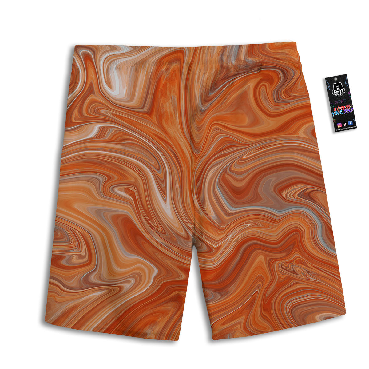 Fractal Psychedelic Trippy Print Men's Athletic Shorts