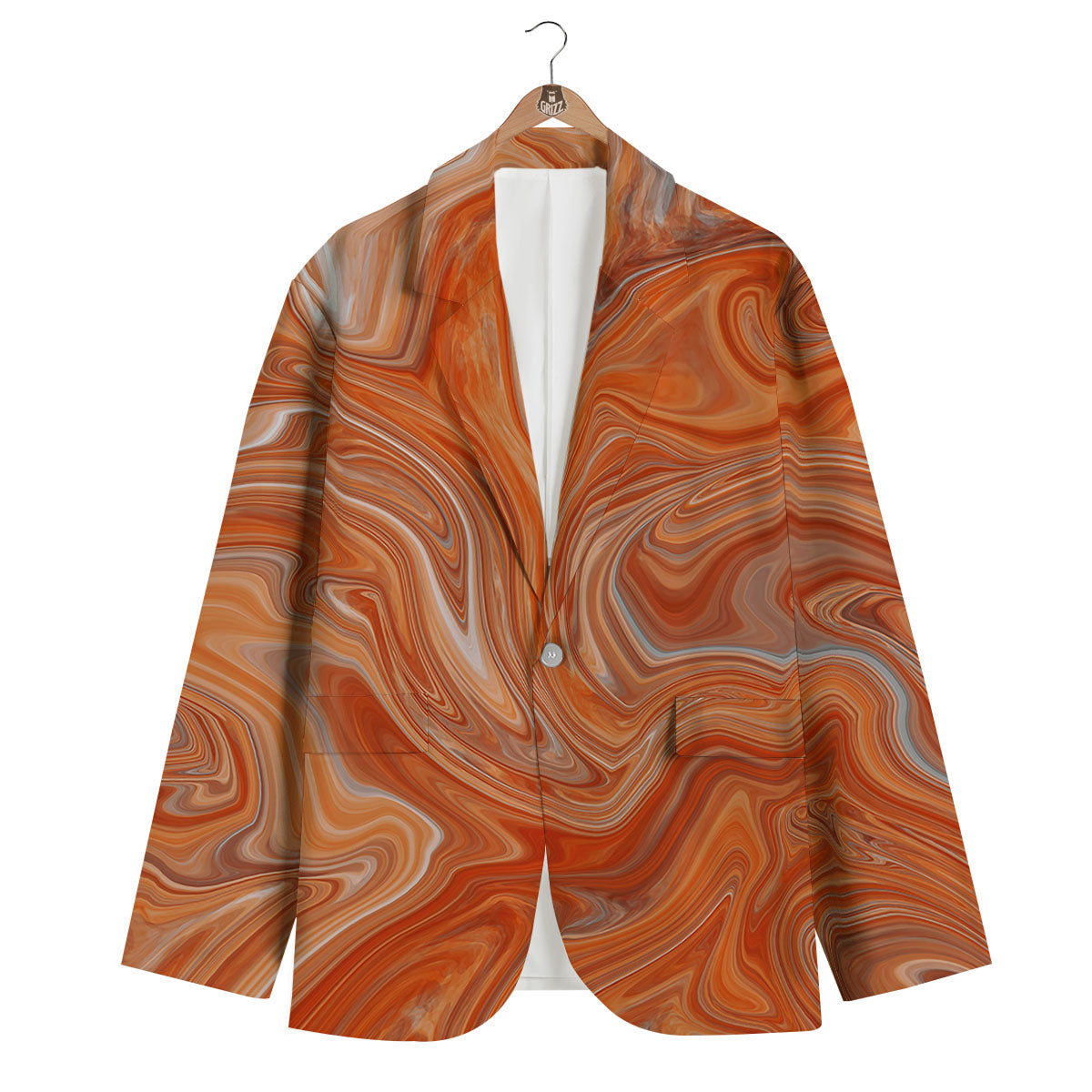 Fractal Psychedelic Trippy Print Men's Blazer-grizzshop