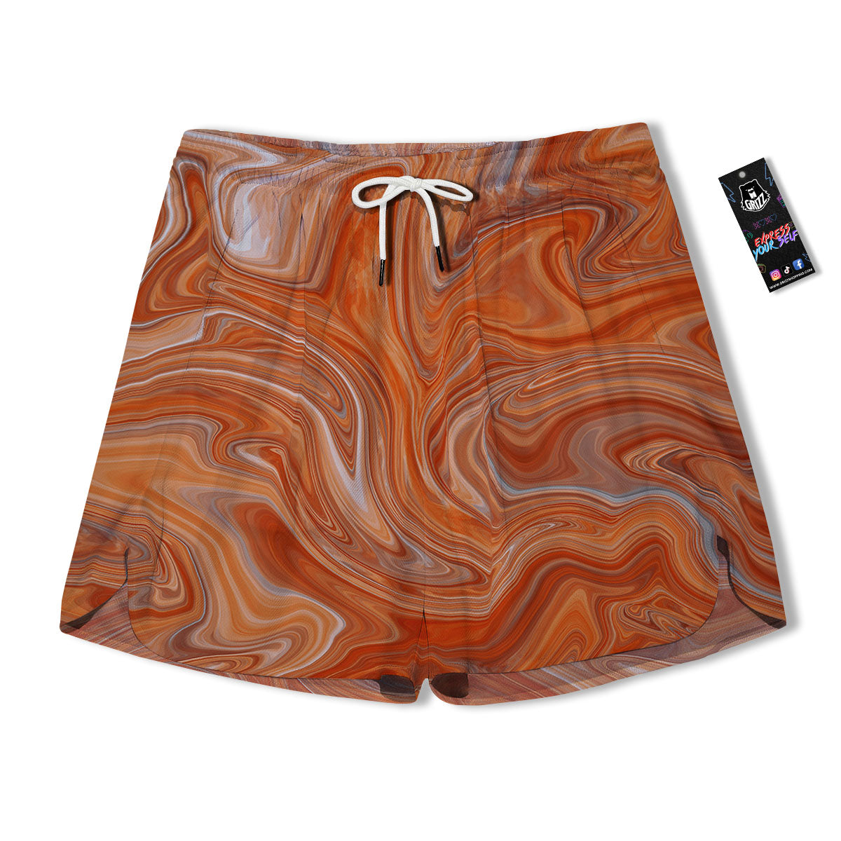 Fractal Psychedelic Trippy Print Men's Running Shorts-grizzshop