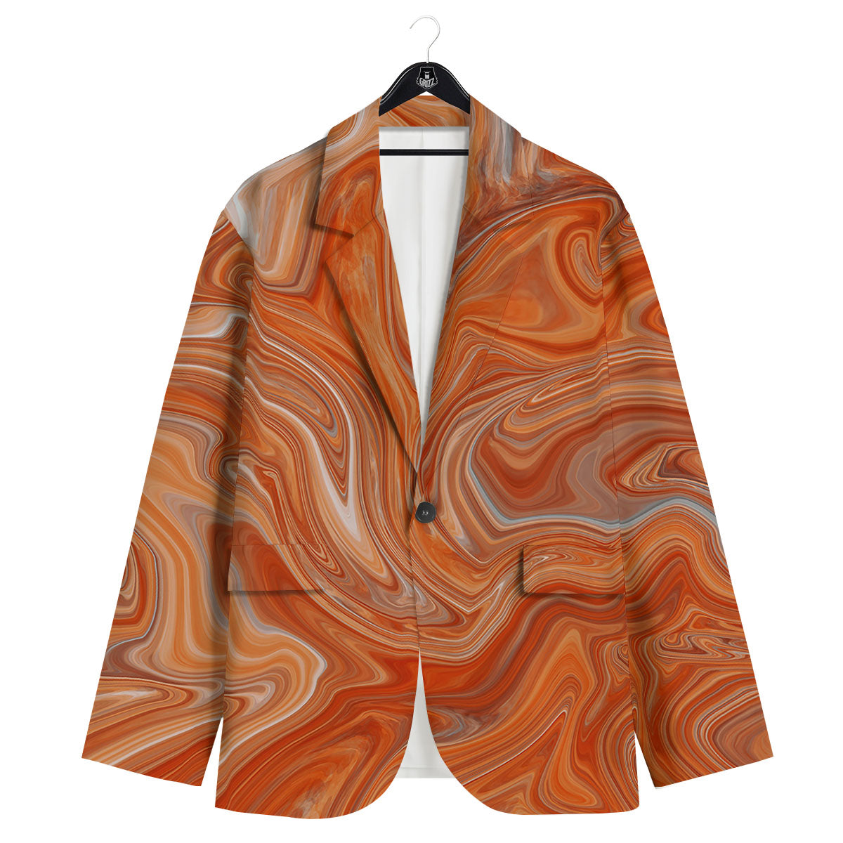 Fractal Psychedelic Trippy Print Men's Sport Coat-grizzshop