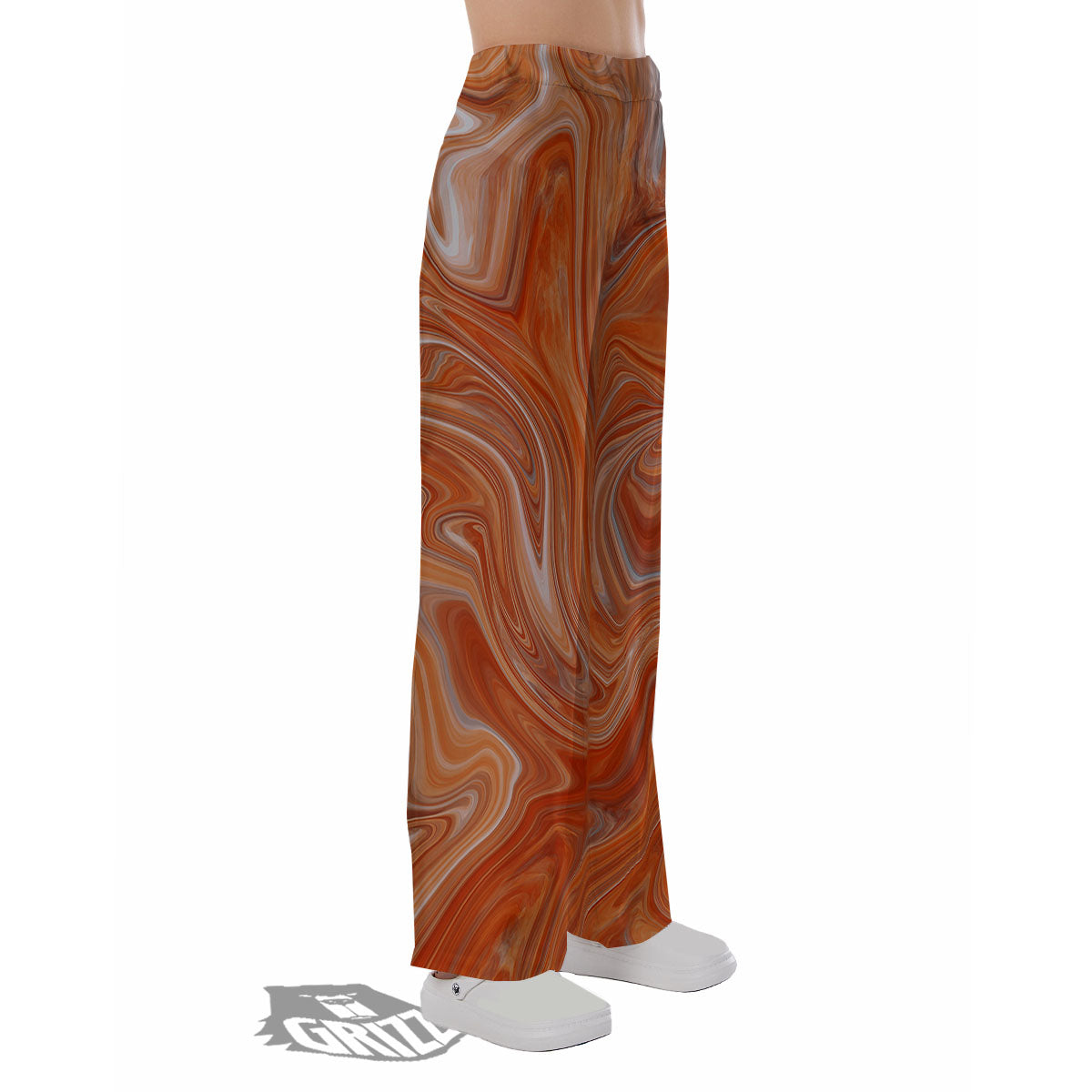 Fractal Psychedelic Trippy Print Pajama Pants-grizzshop