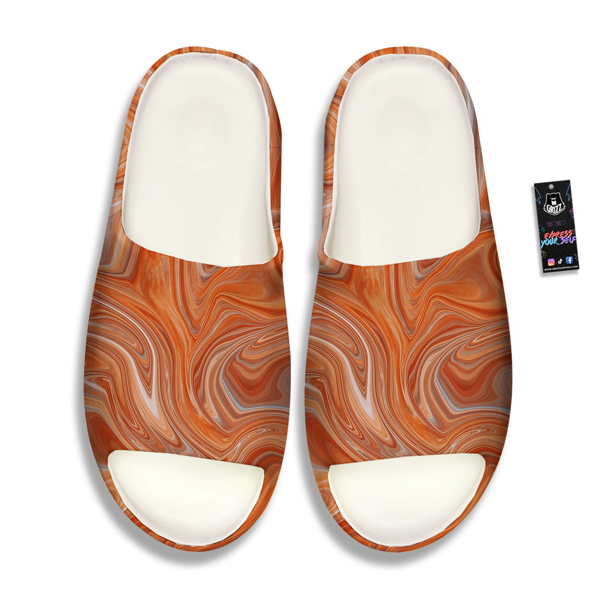 Fractal Psychedelic Trippy Print Sandals-grizzshop