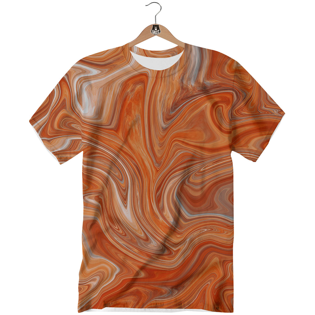 Fractal Psychedelic Trippy Print T-Shirt-grizzshop