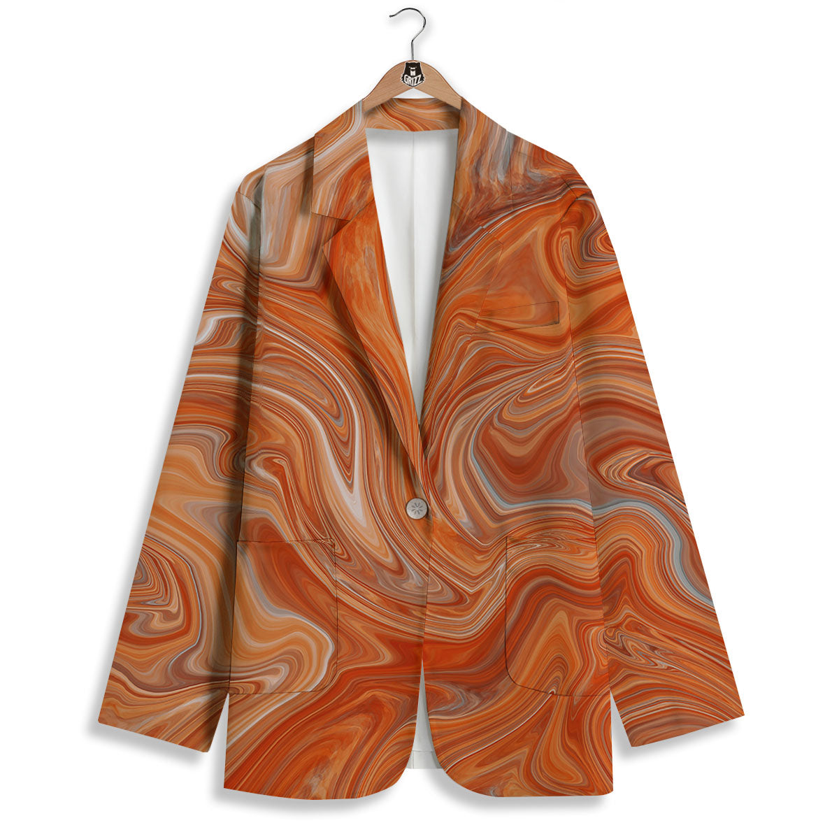 Fractal Psychedelic Trippy Print Women's Blazer-grizzshop