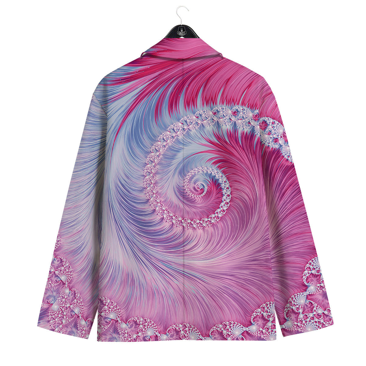 Fractal Spiral Print Men's Sport Coat-grizzshop