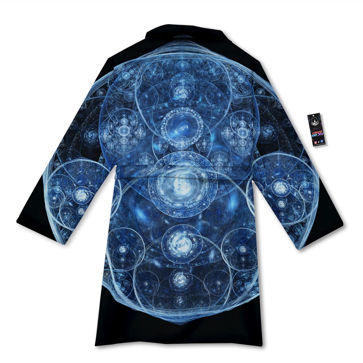 Fractal Steampunk Print Bathrobe-grizzshop