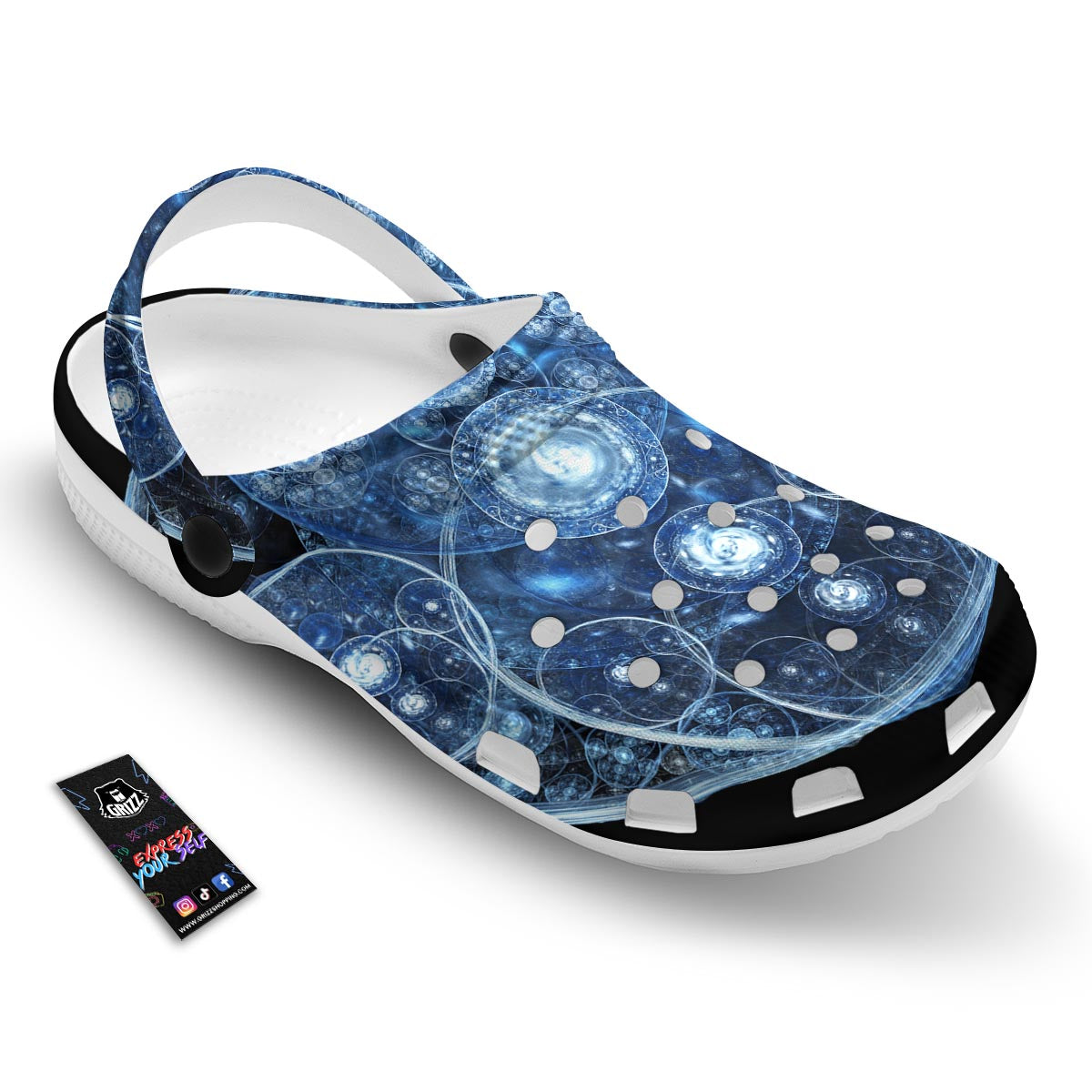 Fractal Steampunk Print Clog-grizzshop