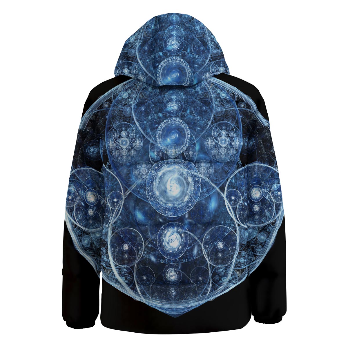 Fractal Steampunk Print Down Jacket-grizzshop