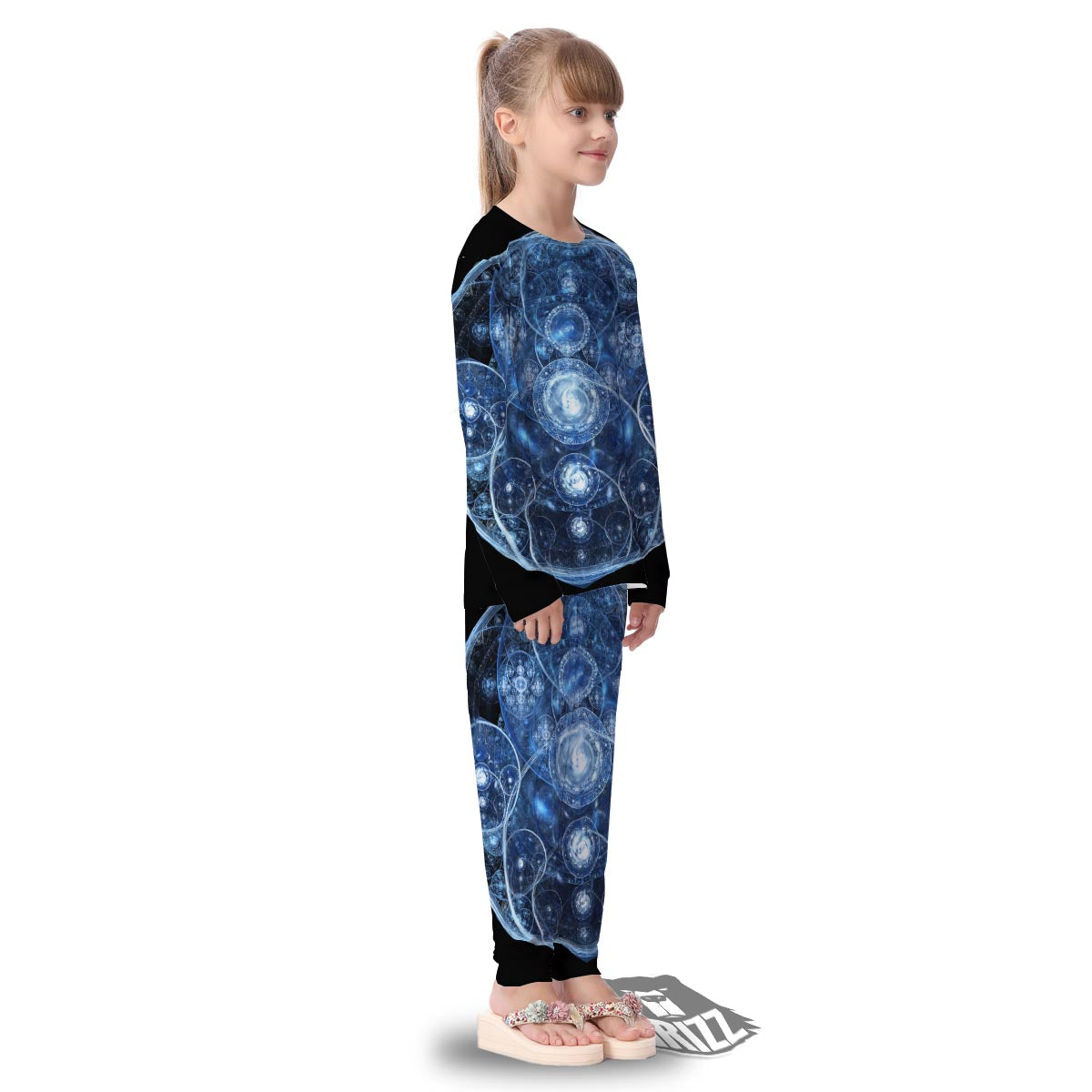Fractal Steampunk Print Kid's Pajamas-grizzshop