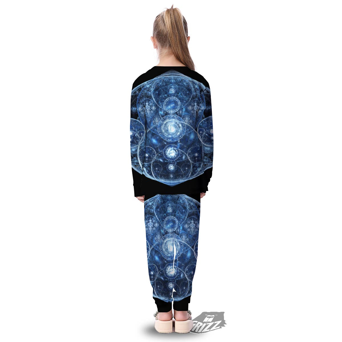Fractal Steampunk Print Kid's Pajamas-grizzshop