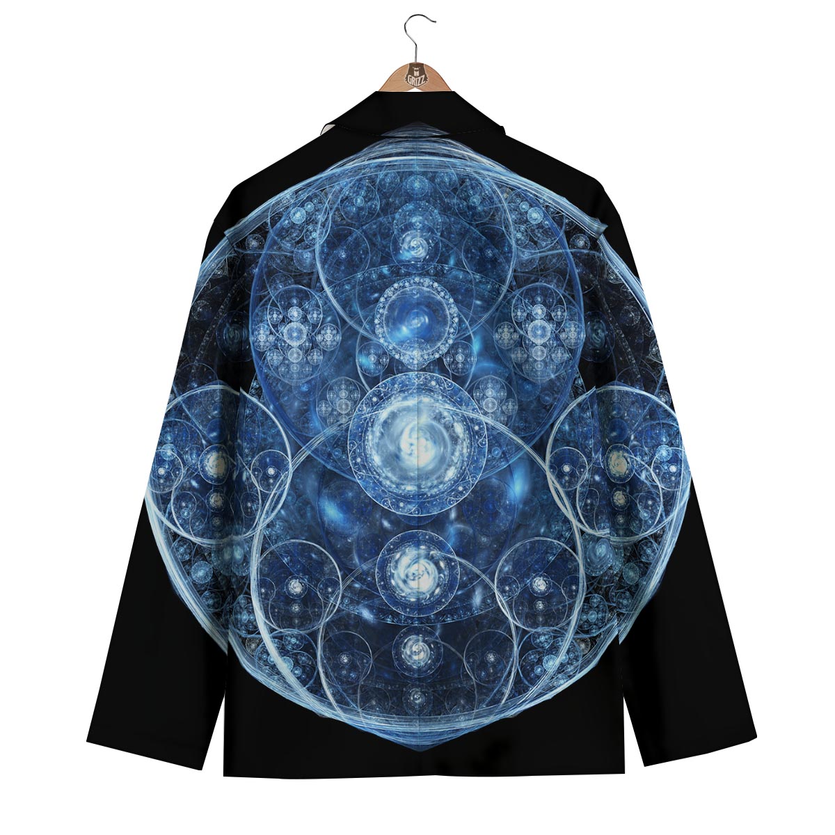 Fractal Steampunk Print Men's Blazer-grizzshop