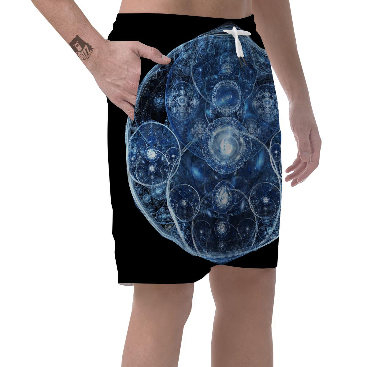 Fractal Steampunk Print Men's Shorts-grizzshop