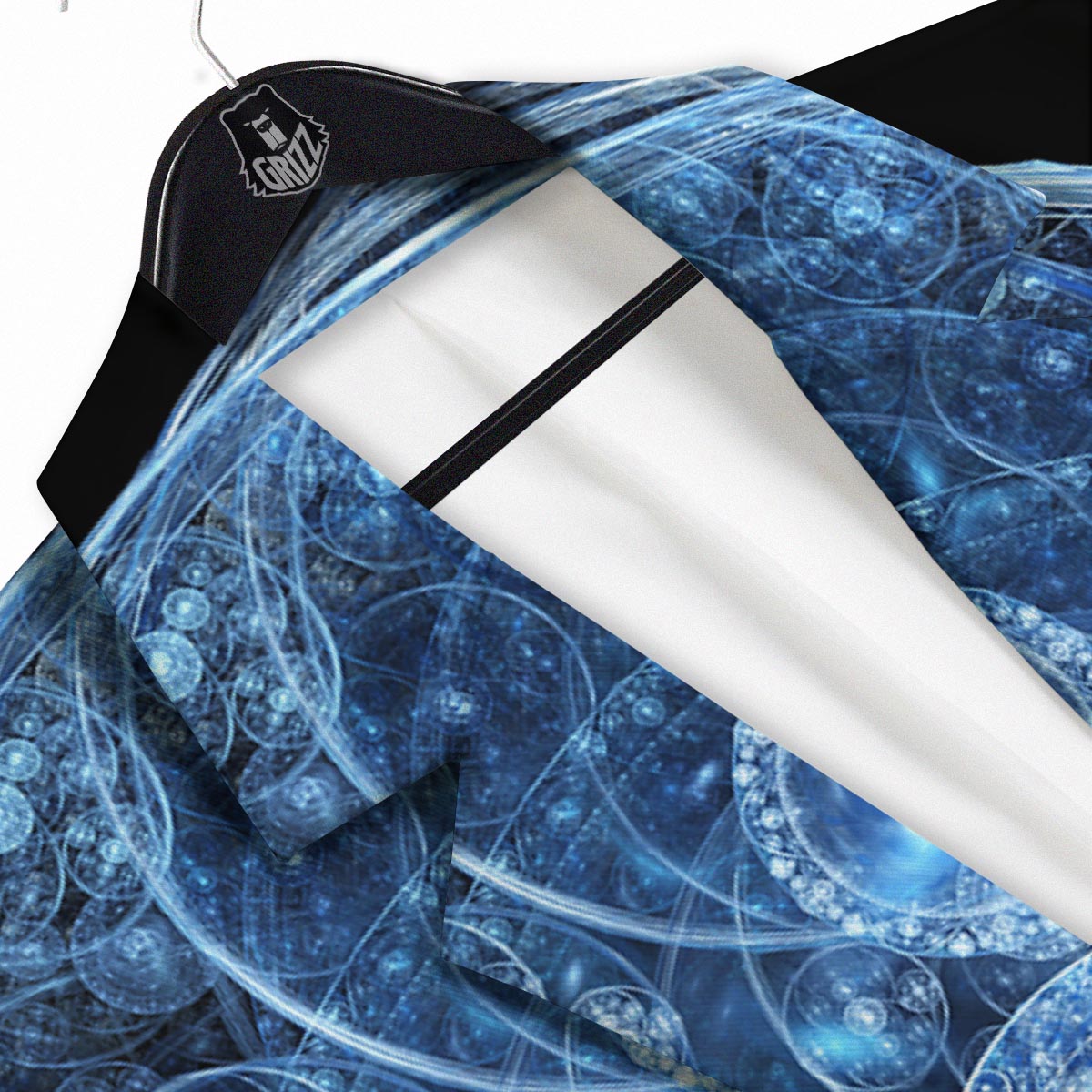Fractal Steampunk Print Men's Sport Coat-grizzshop