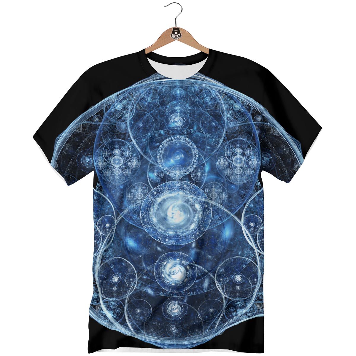 Fractal Steampunk Print T-Shirt-grizzshop