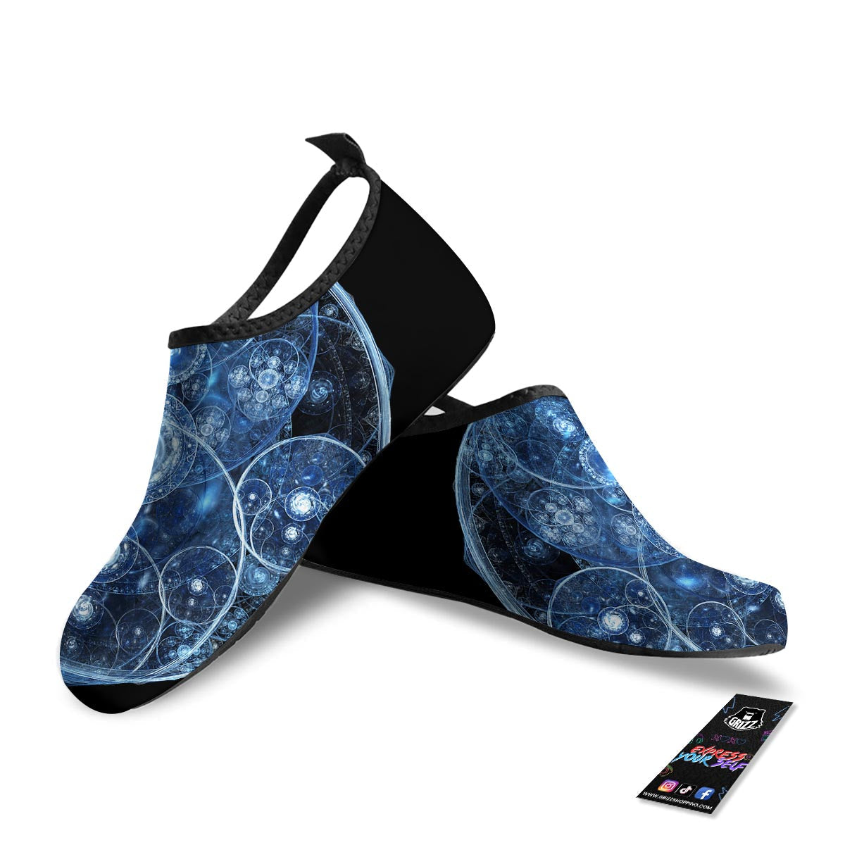 Fractal Steampunk Print Water Shoes-grizzshop