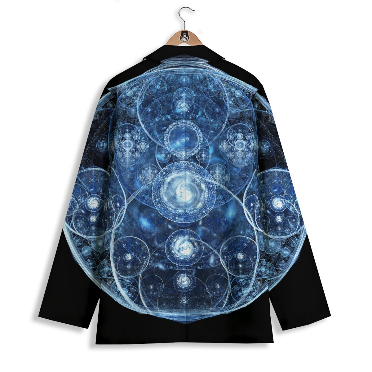 Fractal Steampunk Print Women's Blazer-grizzshop