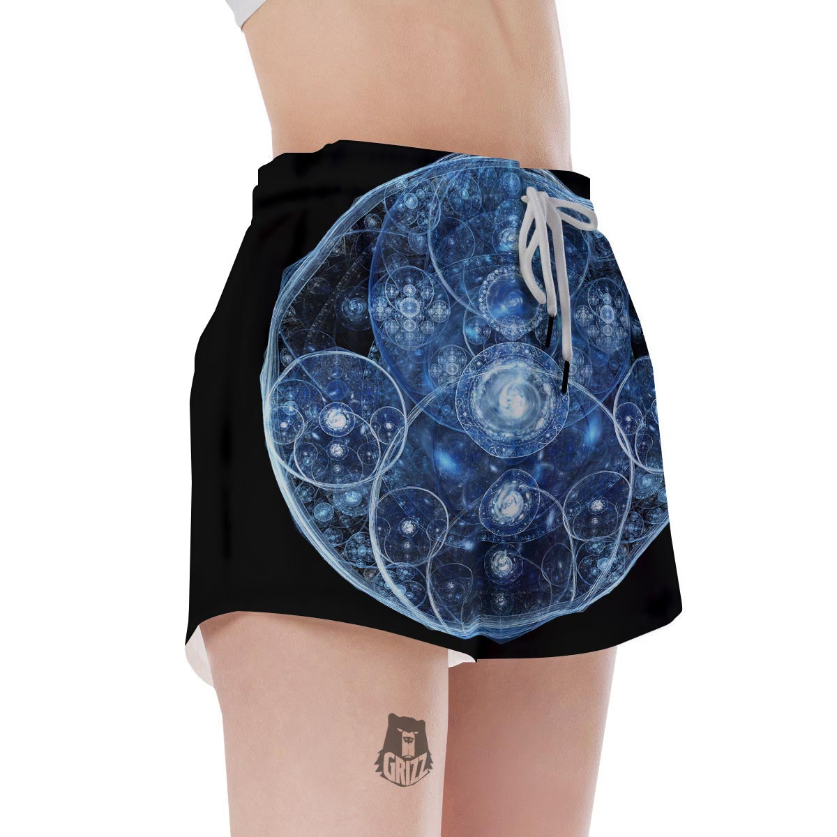 Fractal Steampunk Print Women's Shorts-grizzshop