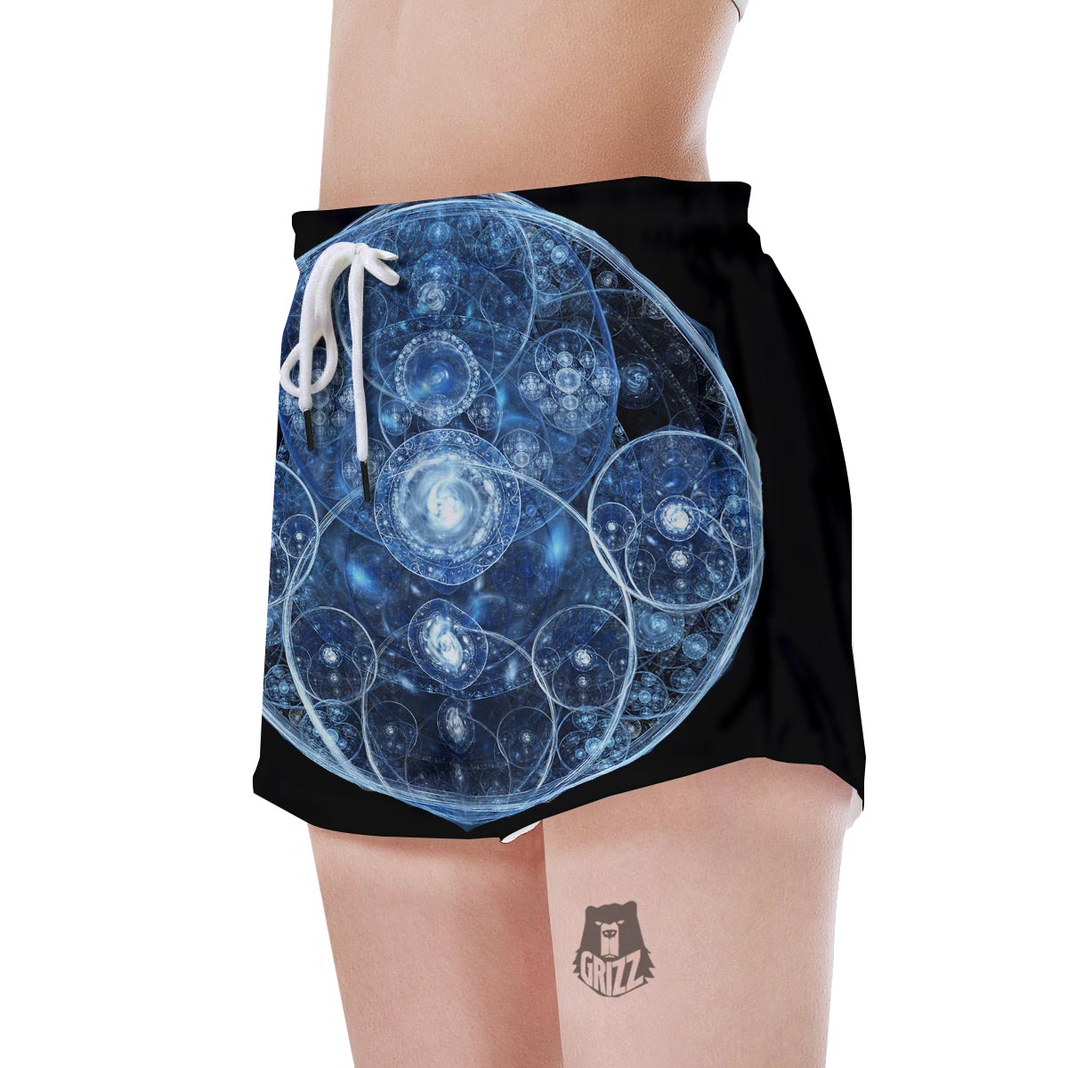 Fractal Steampunk Print Women's Shorts-grizzshop