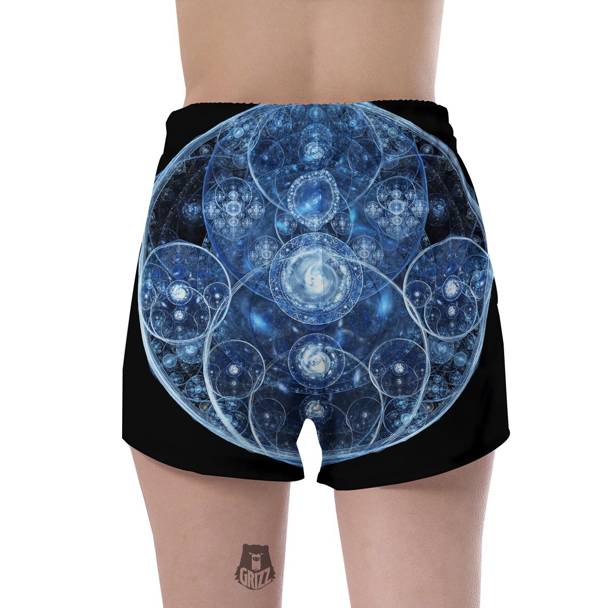 Fractal Steampunk Print Women's Shorts-grizzshop