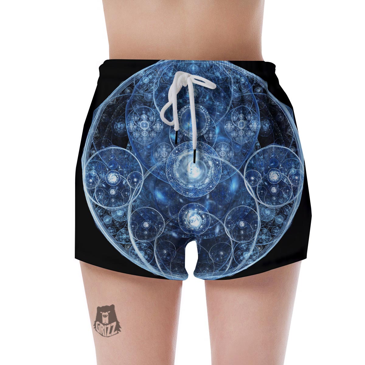 Fractal Steampunk Print Women's Shorts-grizzshop