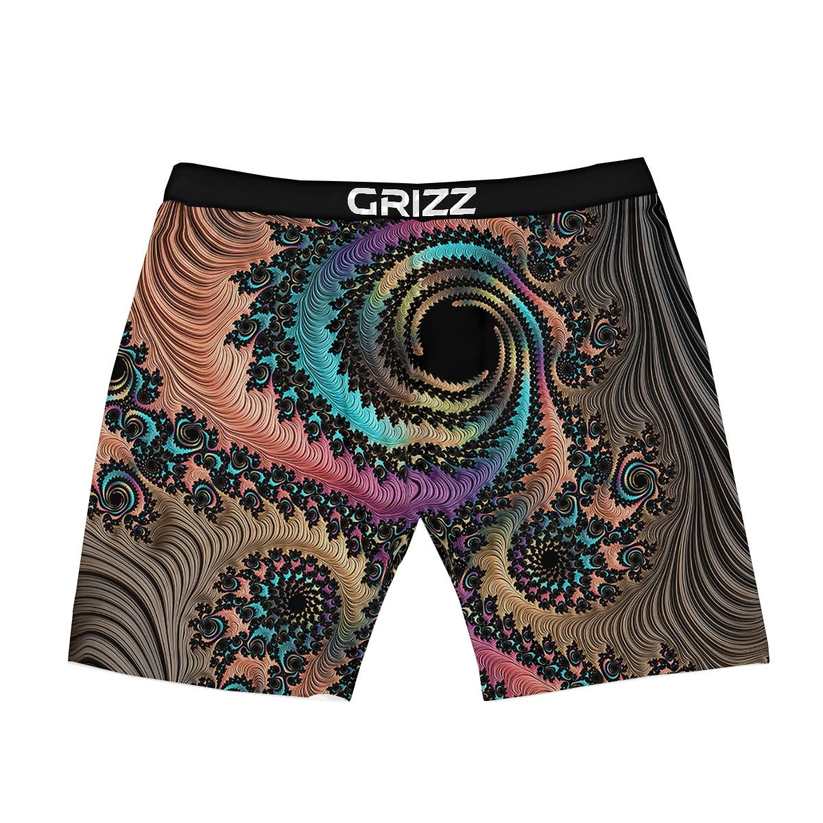 Fractal Trippy Print Boxer Briefs-grizzshop
