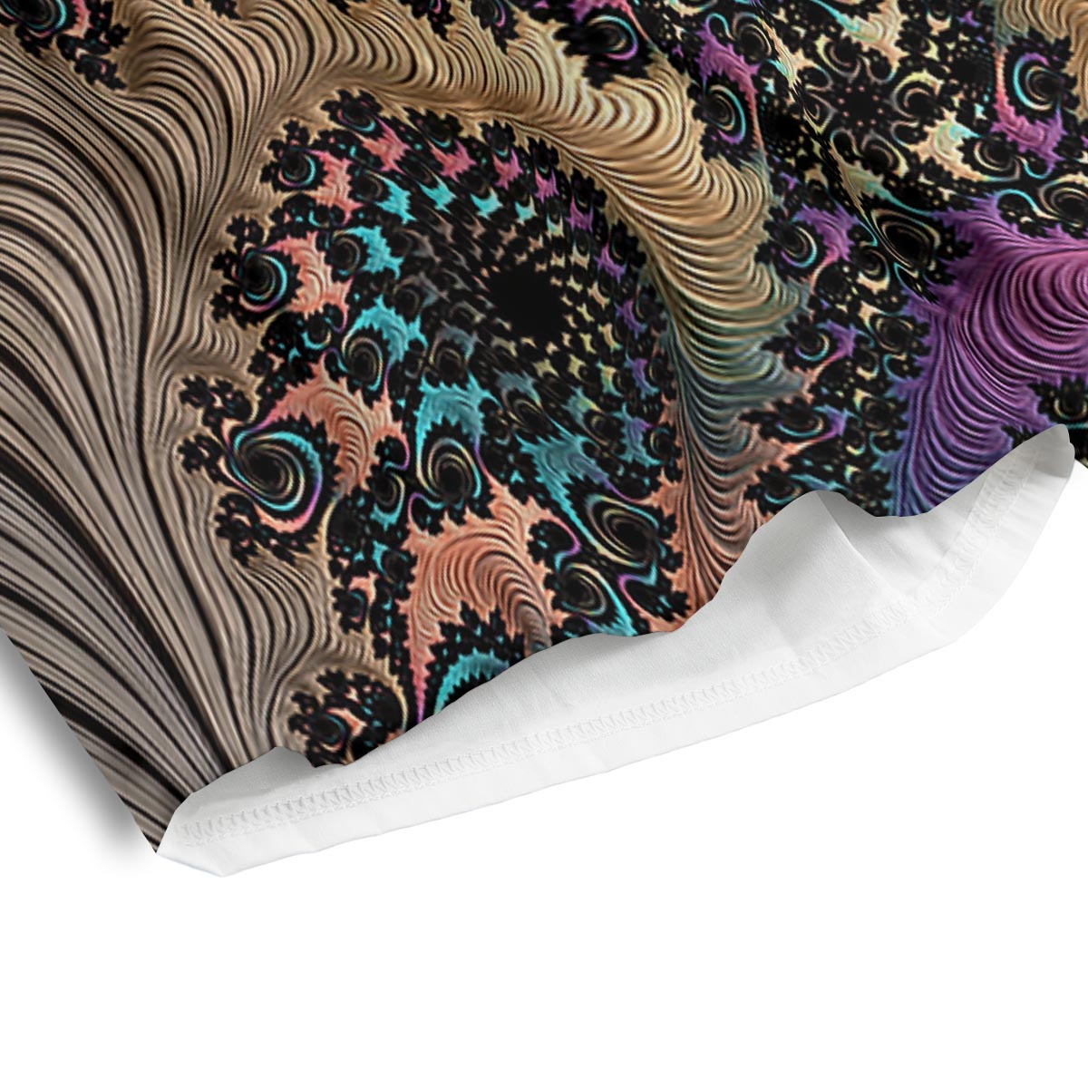 Fractal Trippy Print Men's Athletic Shorts