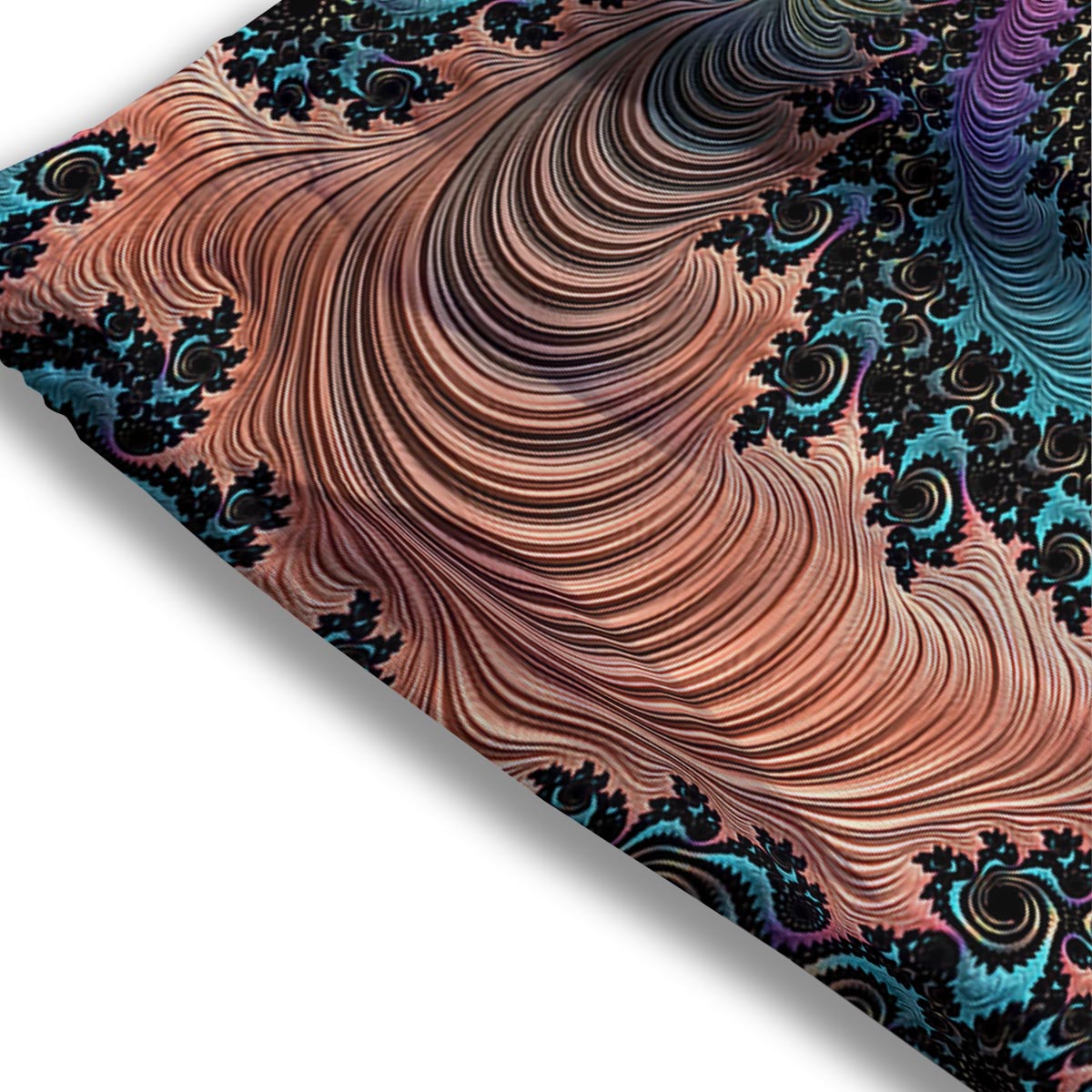 Fractal Trippy Print Mesh Shorts