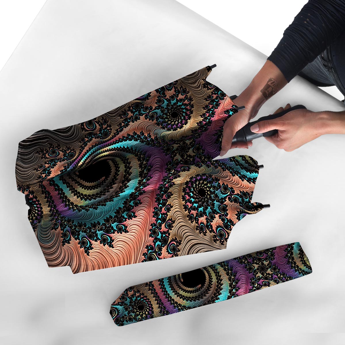 Fractal Trippy Print Umbrella-grizzshop