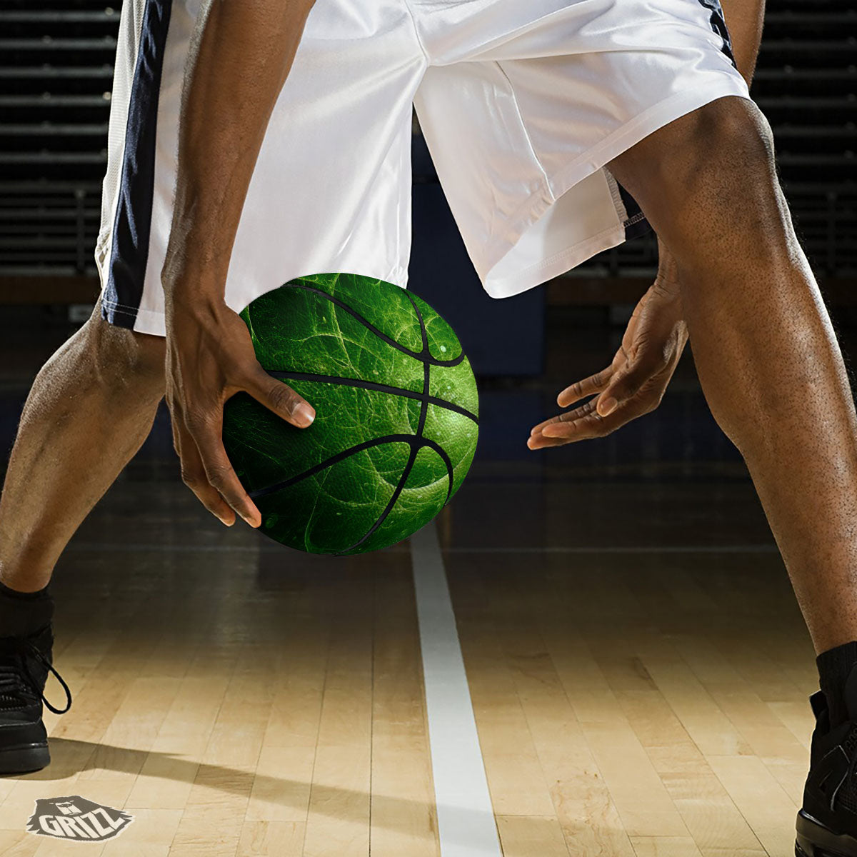 Ghost Happy Halloween Print Pattern Basketball