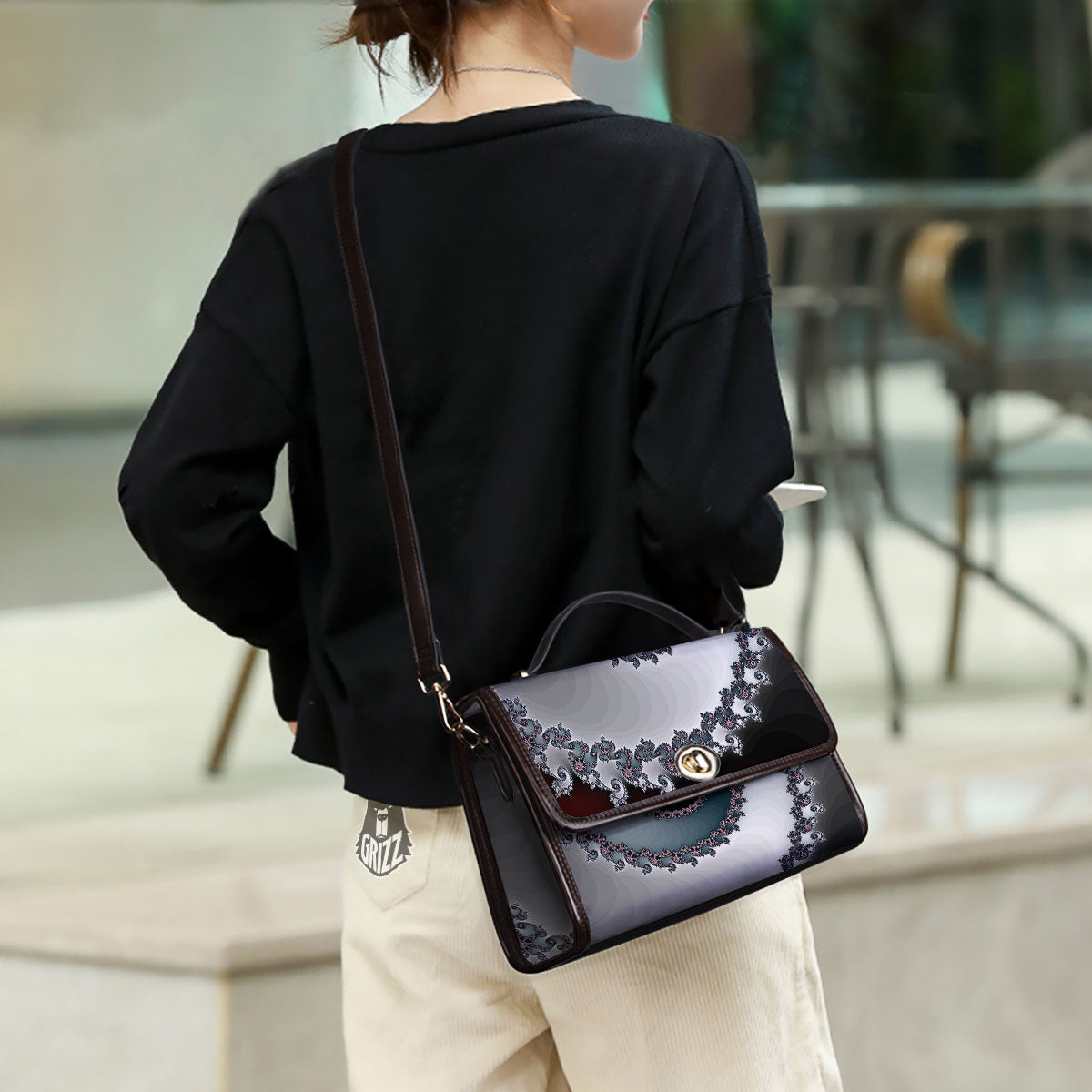 Fractal Infinite Print Women's Satchel Bag