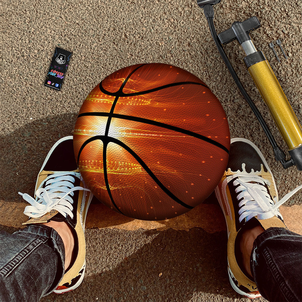 Fractal Light Print Basketball