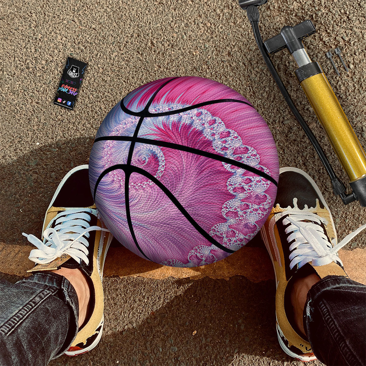 Flowers Hawaii Tropical Print Pattern Basketball