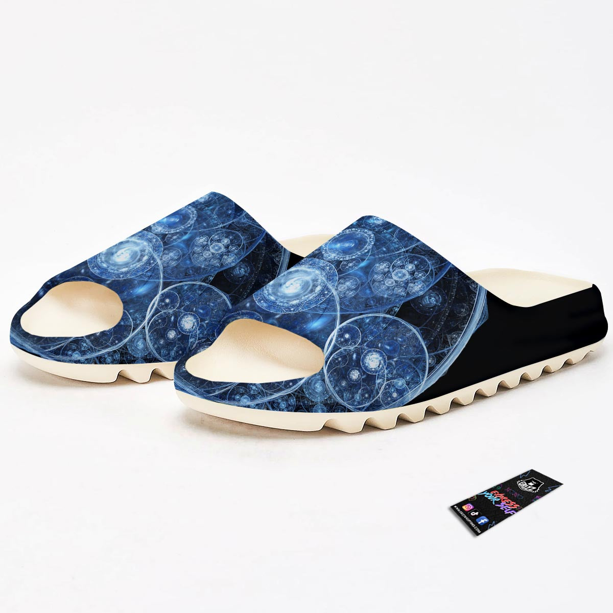 Fractal Steampunk Print Sandals-grizzshop