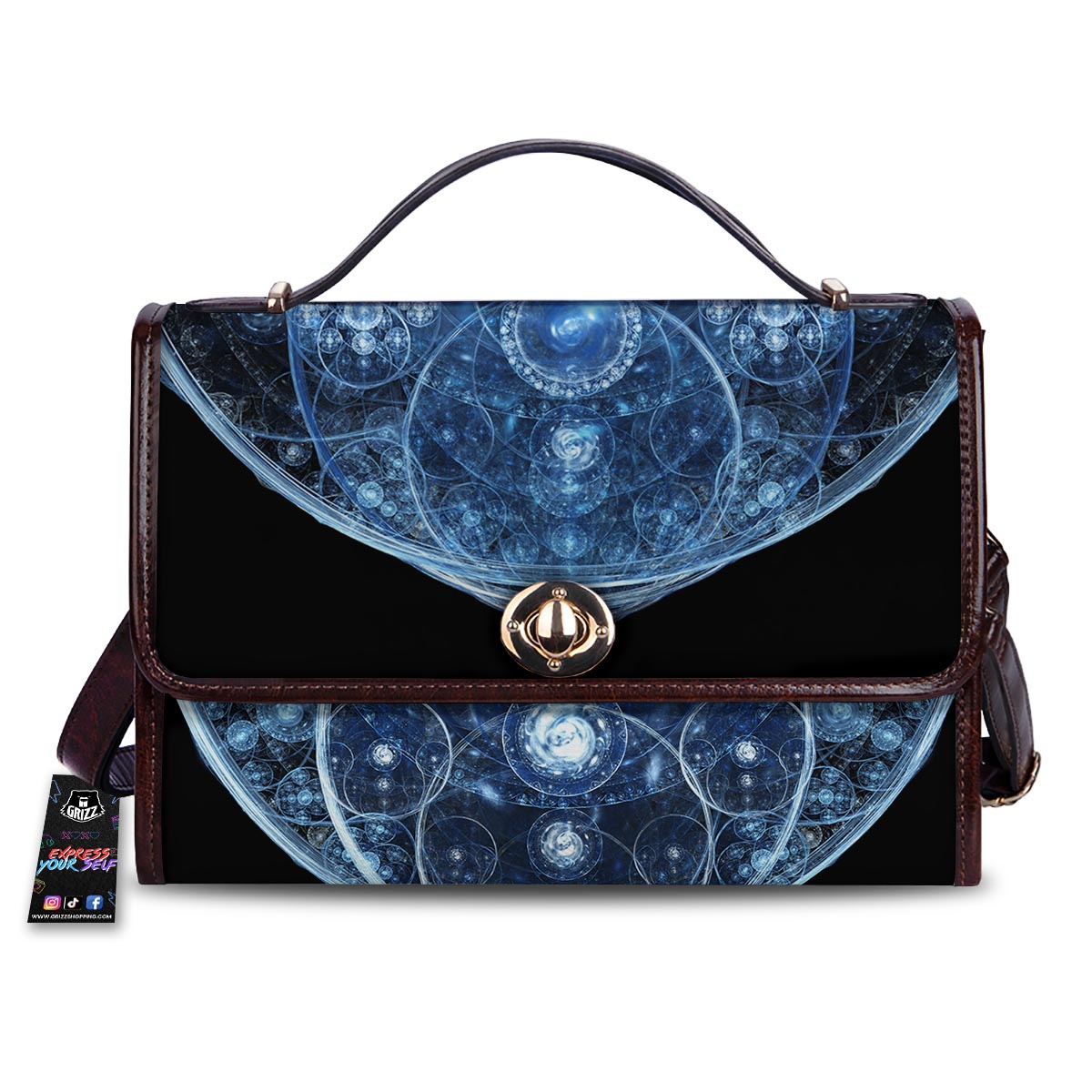 Fractal Steampunk Print Women's Satchel Bag
