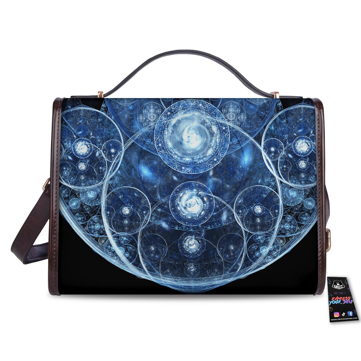 Fractal Steampunk Print Women's Satchel Bag