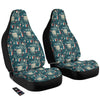 France And Paris Landmarks Vintage Print Pattern Car Seat Covers-grizzshop