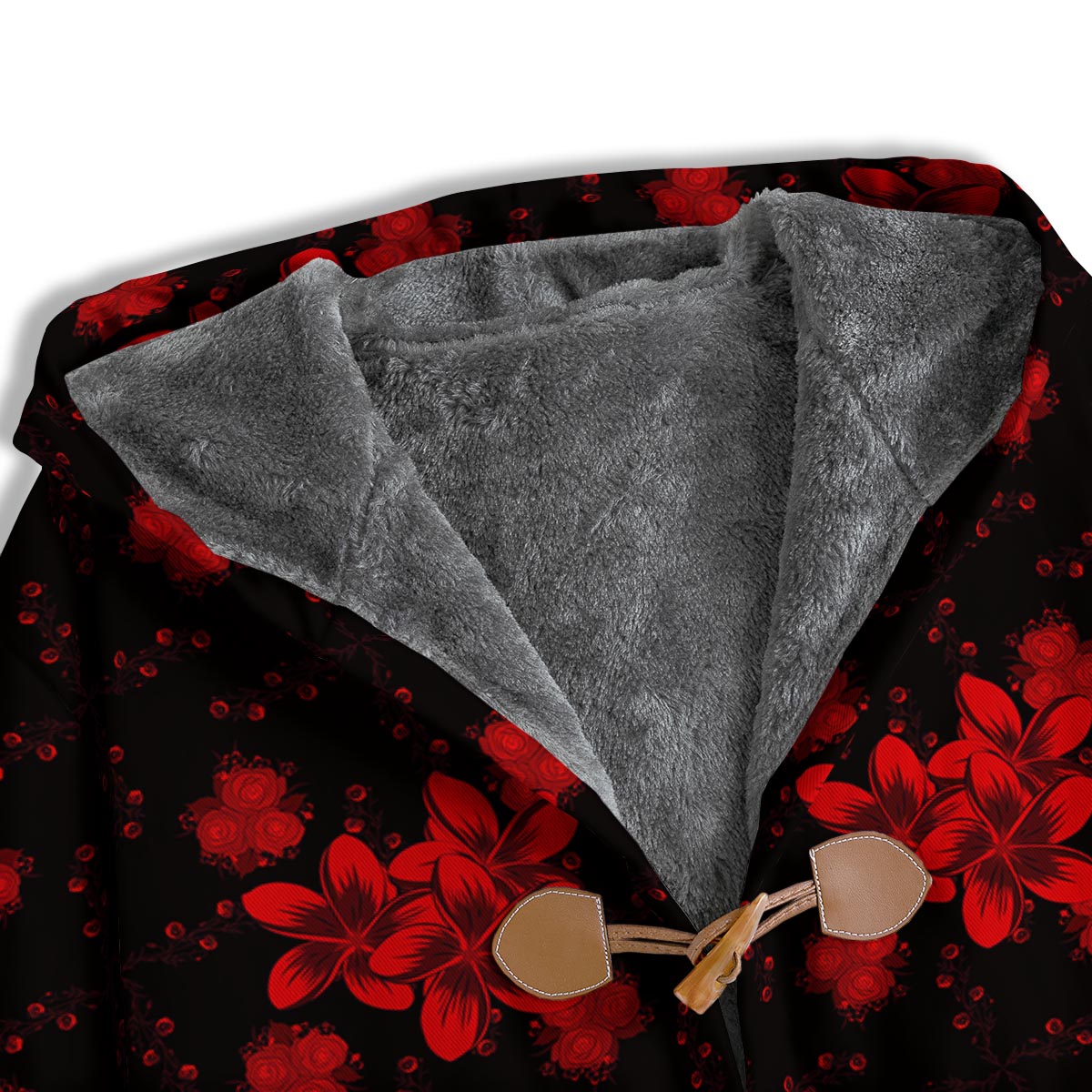 Frangipani Black And Red Print Pattern Men's Windbreaker Jacket-grizzshop