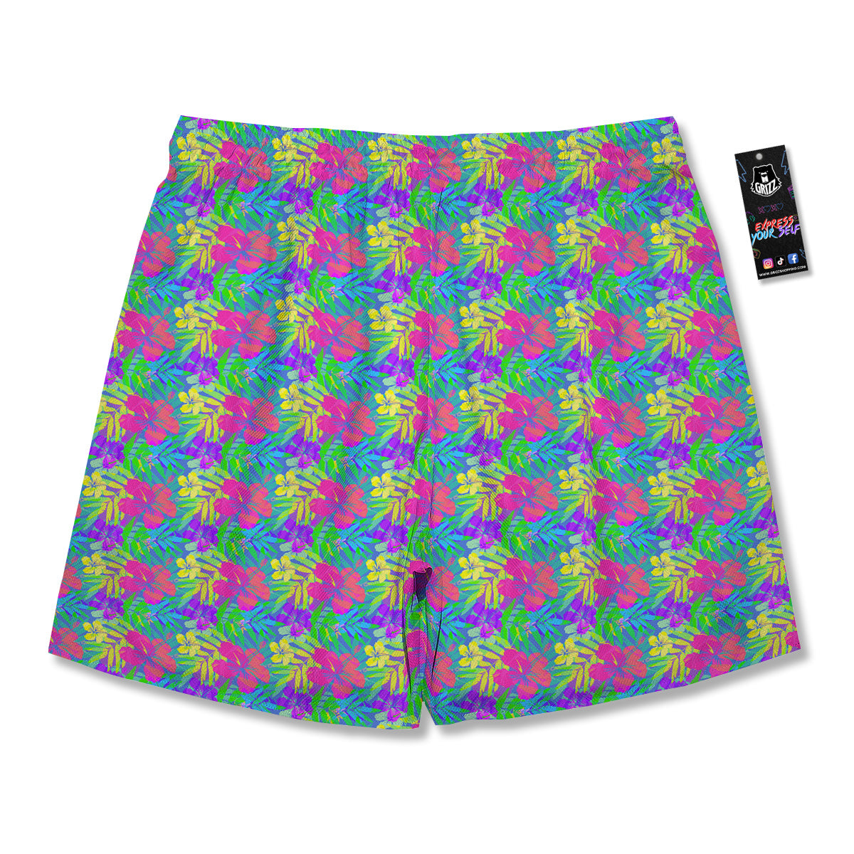 Frangipani Colorful Print Pattern Men's Running Shorts-grizzshop