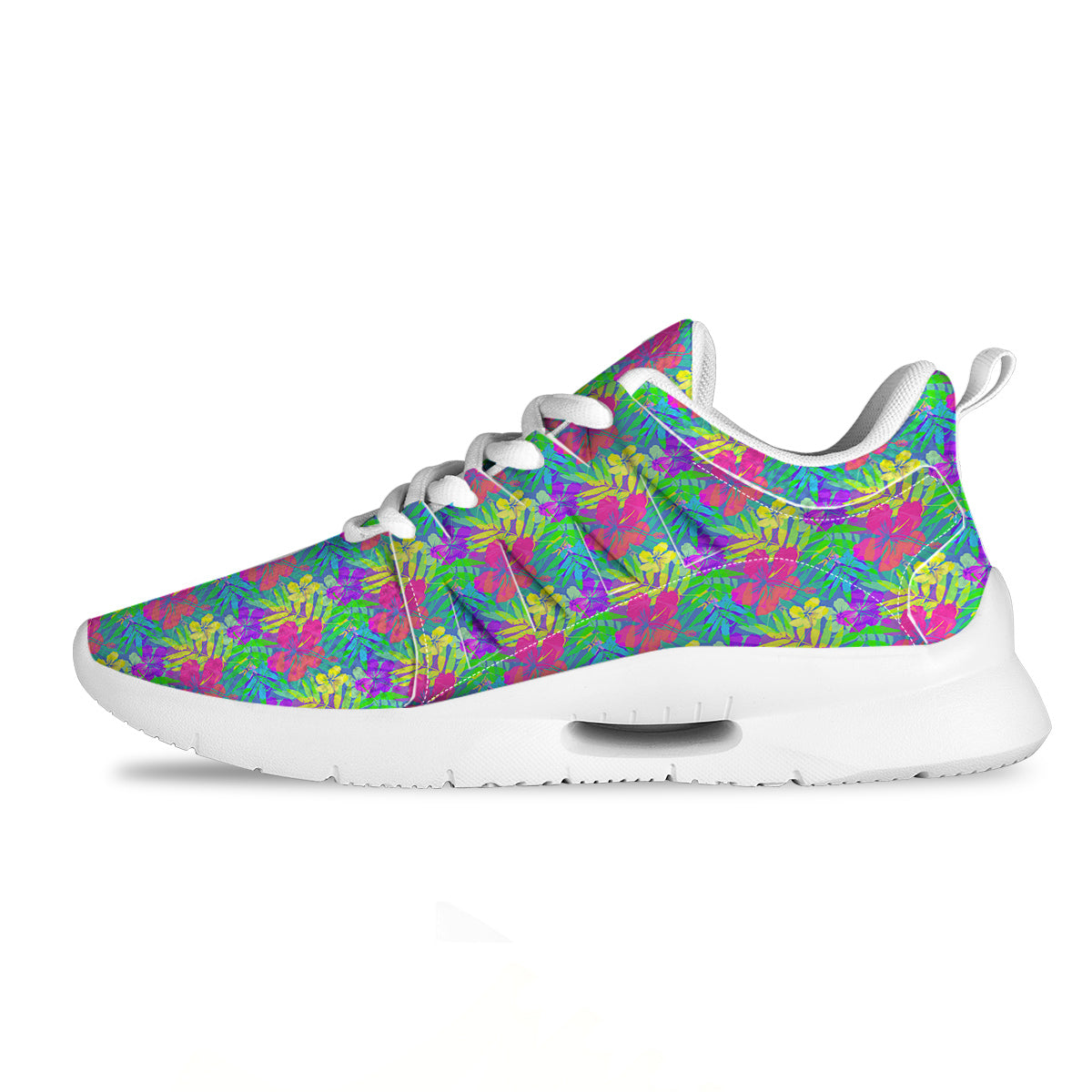 Frangipani Colorful Print Pattern Tennis Shoes-grizzshop