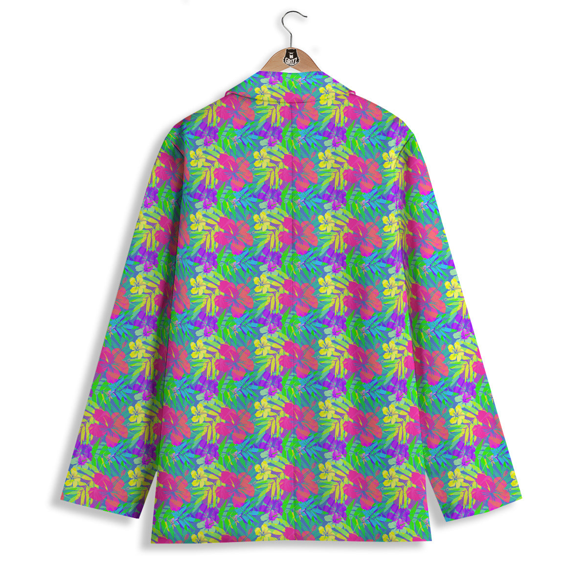 Frangipani Colorful Print Pattern Women's Blazer-grizzshop