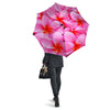 Frangipani Flower Pink Print Umbrella-grizzshop